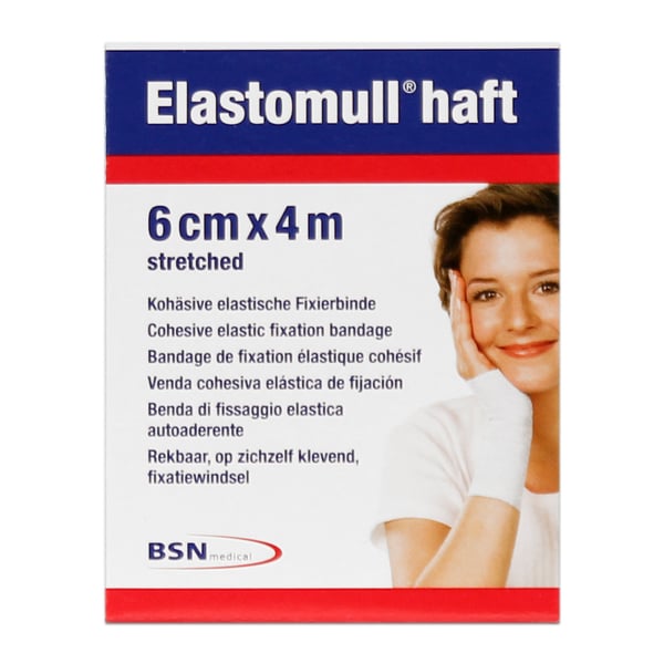 Elastomull Haft 6 cm x 4 metros: Ligadura elástica cohesiva de gaze